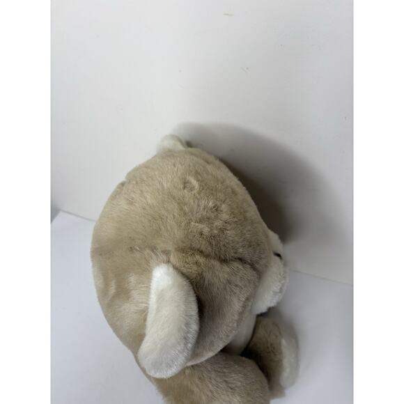 Vintage Yangjee Teddy Bear Plush Beige Tan 14 Inch White Paws Ears Snot - Picture 6 of 10